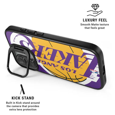 NBA Los Angeles Lakers Large Logo iPhone 17 Kickstand Case