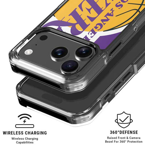 NBA Los Angeles Lakers Large Logo iPhone 17 Pro Max Clear Case