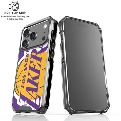 NBA Los Angeles Lakers Large Logo iPhone 17 Pro Max Clear Case