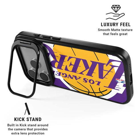 NBA Los Angeles Lakers Large Logo iPhone 17 Pro Max Kickstand Case
