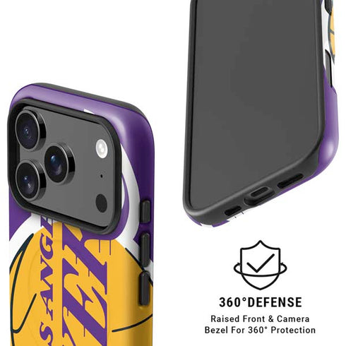 NBA Los Angeles Lakers Large Logo iPhone 17 Pro Max Magsafe Impact Case