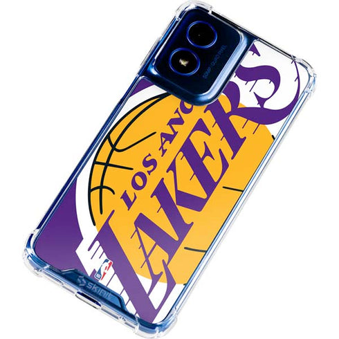 NBA Los Angeles Lakers Large Logo Moto G Play 4G (2024) Clear Case