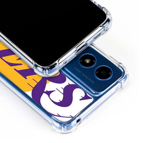 NBA Los Angeles Lakers Large Logo Moto G Play 4G (2024) Clear Case
