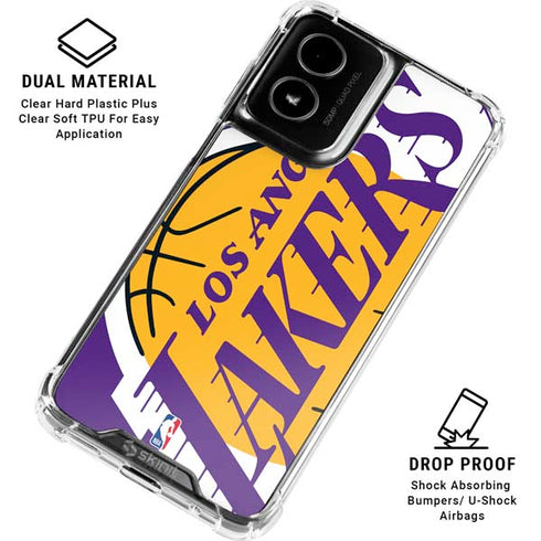 NBA Los Angeles Lakers Large Logo Moto G Power 5G (2024) Clear Case