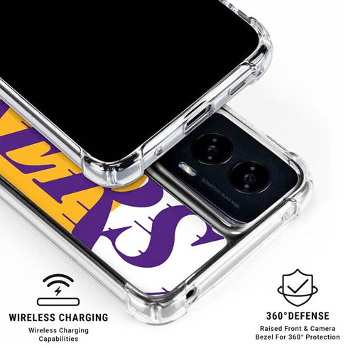NBA Los Angeles Lakers Large Logo Moto G Power 5G (2024) Clear Case