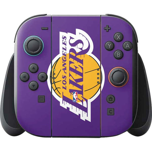 NBA Los Angeles Lakers Large Logo Nintendo Switch 2 (2025) with Joy-Con Skin