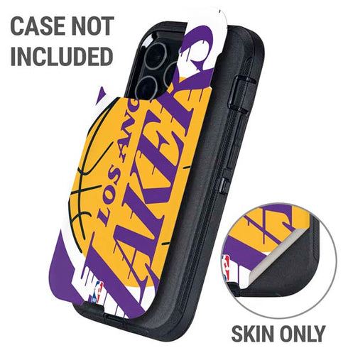 NBA Los Angeles Lakers Large Logo Otterbox Defender iPhone Skin
