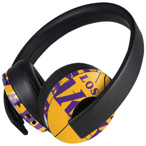 NBA Los Angeles Lakers Large Logo PlayStation 4 Gold Wireless Headset Skin