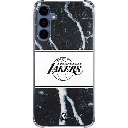NBA Los Angeles Lakers Marble Galaxy A35 5G Clear Case