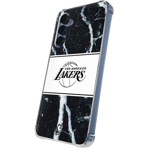 NBA Los Angeles Lakers Marble Galaxy A35 5G Clear Case