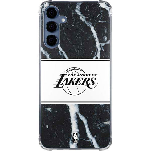 NBA Los Angeles Lakers Marble Galaxy A55 5G Clear Case