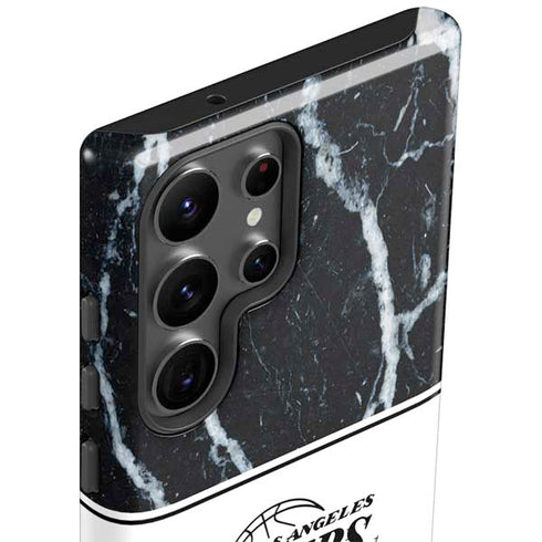 NBA Los Angeles Lakers Marble Galaxy S23 Ultra Pro Case