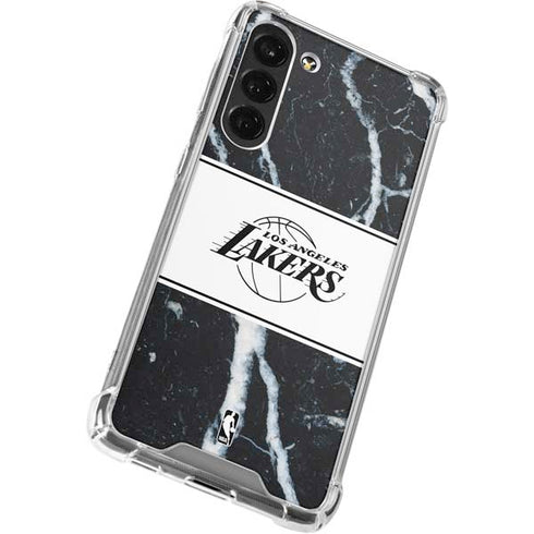 NBA Los Angeles Lakers Marble Galaxy S24 FE Clear Case