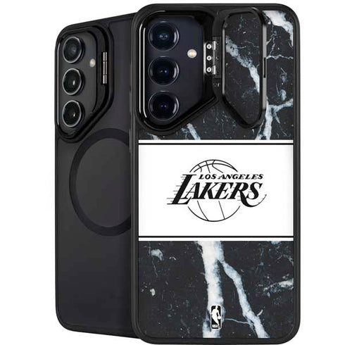 NBA Los Angeles Lakers Marble Galaxy S24 FE Kickstand Case