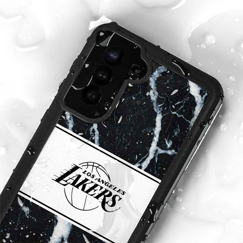 NBA Los Angeles Lakers Marble Galaxy S24 Plus Waterproof Case