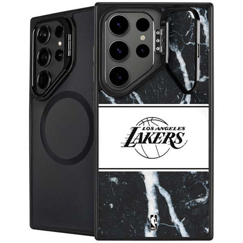 NBA Los Angeles Lakers Marble Galaxy S25 Ultra Kickstand Case