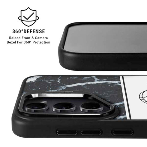 NBA Los Angeles Lakers Marble Galaxy S25 Ultra Kickstand Case