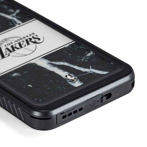 NBA Los Angeles Lakers Marble Galaxy S24 Waterproof Case