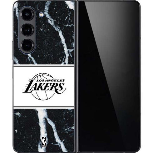 NBA Los Angeles Lakers Marble Galaxy Z Fold5 5G Skin