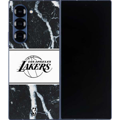 NBA Los Angeles Lakers Marble Galaxy Z Fold6 Skin