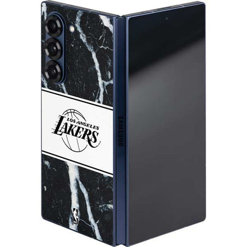 NBA Los Angeles Lakers Marble Galaxy Z Fold6 Skin