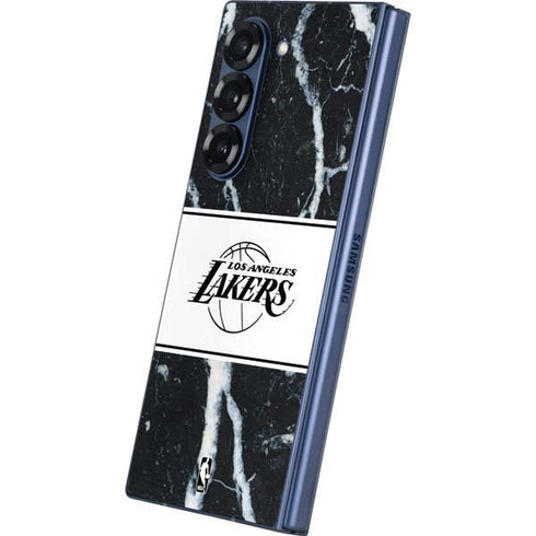 NBA Los Angeles Lakers Marble Galaxy Z Fold6 Skin