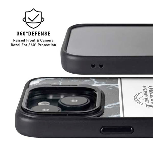 NBA Los Angeles Lakers Marble iPhone 13 Kickstand Case