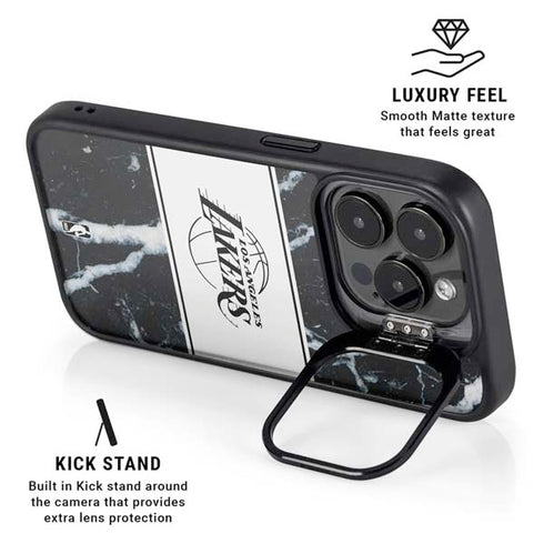 NBA Los Angeles Lakers Marble iPhone 13 Pro Kickstand Case