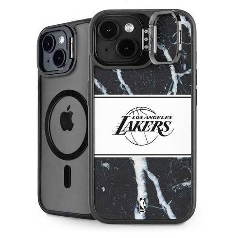 NBA Los Angeles Lakers Marble iPhone 14 Kickstand Case