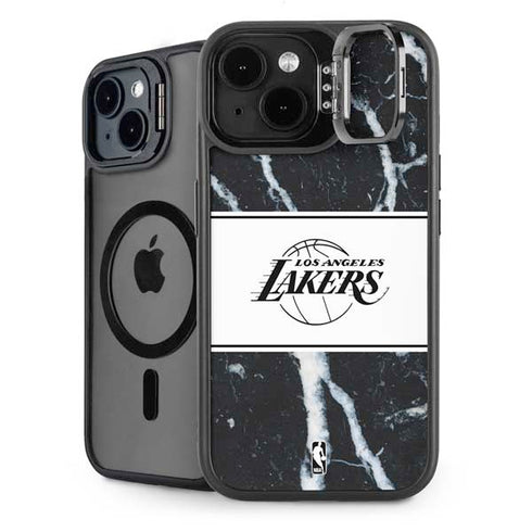 NBA Los Angeles Lakers Marble iPhone 14 Plus Kickstand Case
