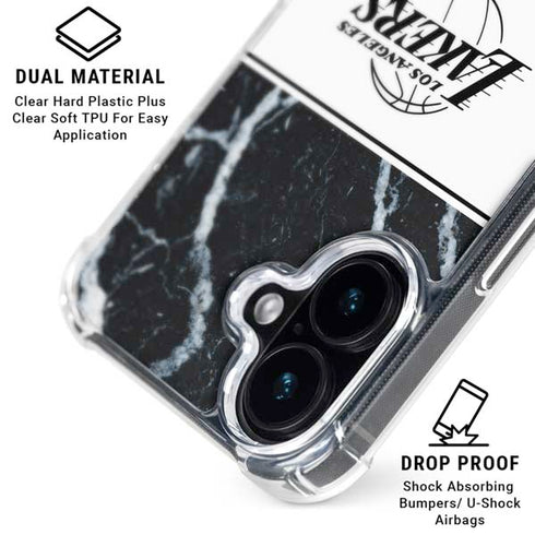 NBA Los Angeles Lakers Marble iPhone 16 MagSafe Case