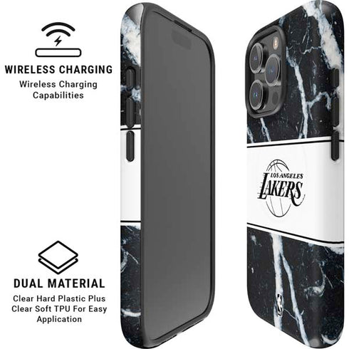 NBA Los Angeles Lakers Marble iPhone 16 Pro Magsafe Impact Case