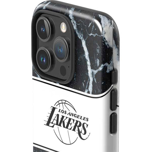 NBA Los Angeles Lakers Marble iPhone 16 Pro Max Impact Case
