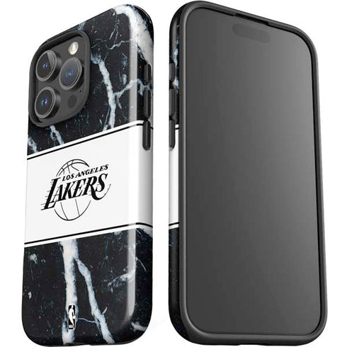 NBA Los Angeles Lakers Marble iPhone 16 Pro Max Impact Case