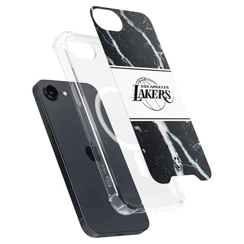 NBA Los Angeles Lakers Marble iPhone 16e MagSafe Case