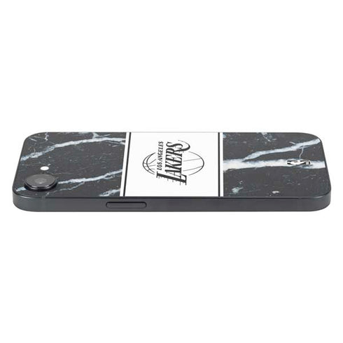 NBA Los Angeles Lakers Marble iPhone 16e Skin