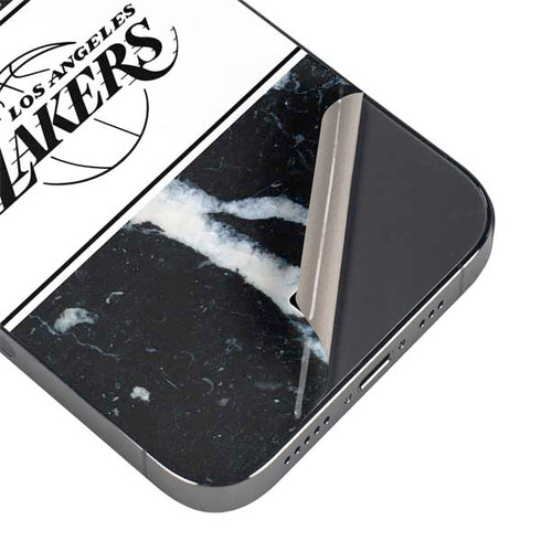 NBA Los Angeles Lakers Marble iPhone 16e Skin