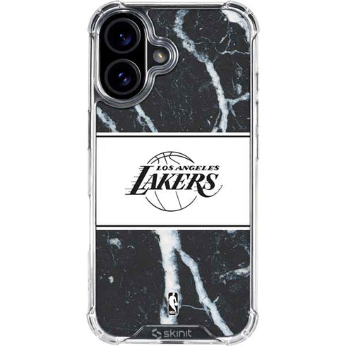 NBA Los Angeles Lakers Marble iPhone 17 Clear Case