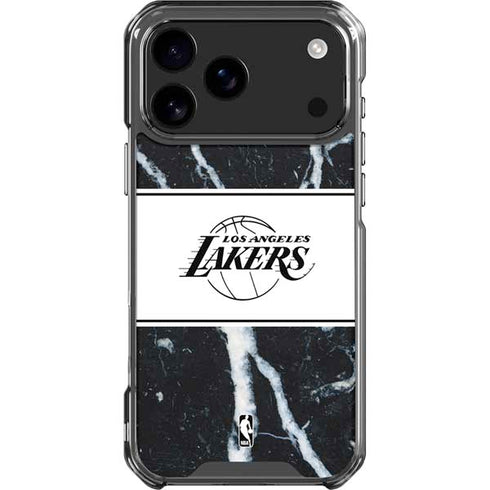 NBA Los Angeles Lakers Marble iPhone 18 Pro Max Clear Case