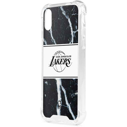 NBA Los Angeles Lakers Marble iPhone XS Clear Case