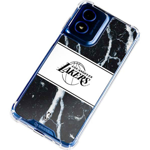 NBA Los Angeles Lakers Marble Moto G 5G (2024) Clear Case