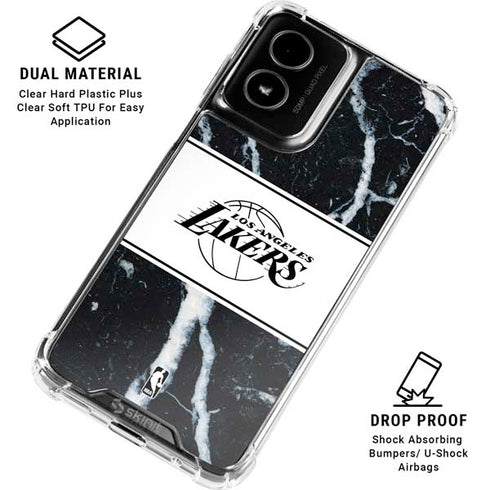 NBA Los Angeles Lakers Marble Moto G Power 5G (2024) Clear Case