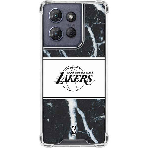 NBA Los Angeles Lakers Marble Moto G Stylus 5G (2025) Clear Case