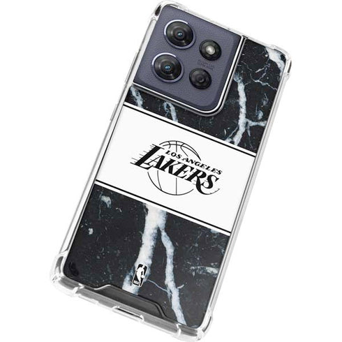 NBA Los Angeles Lakers Marble Moto G Stylus 5G (2025) Clear Case