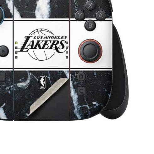 NBA Los Angeles Lakers Marble Nintendo Switch 2 (2025) Joy-Con Controller Skin