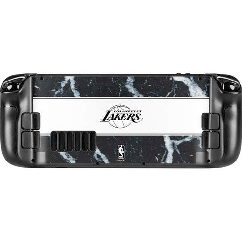 NBA Los Angeles Lakers Marble Steam Deck Handheld Gaming Computer Skin