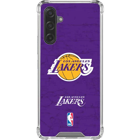 NBA Los Angeles Lakers Purple Primary Logo Galaxy A17 Clear Case