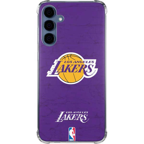 NBA Los Angeles Lakers Purple Primary Logo Galaxy A35 5G Clear Case