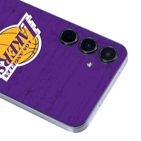 NBA Los Angeles Lakers Purple Primary Logo Galaxy A35 5G Skin