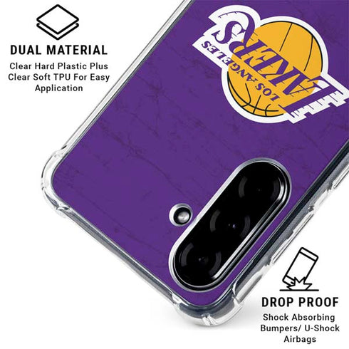 NBA Los Angeles Lakers Purple Primary Logo Galaxy A36 5G Clear Case